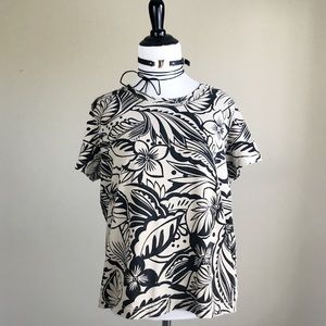 Hot Cotton Floral Graphic Print Tee